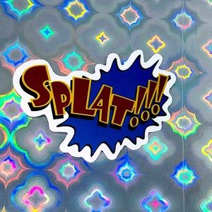 SPLAT Action Bubble Comic Book Vibes Contrast Sticker